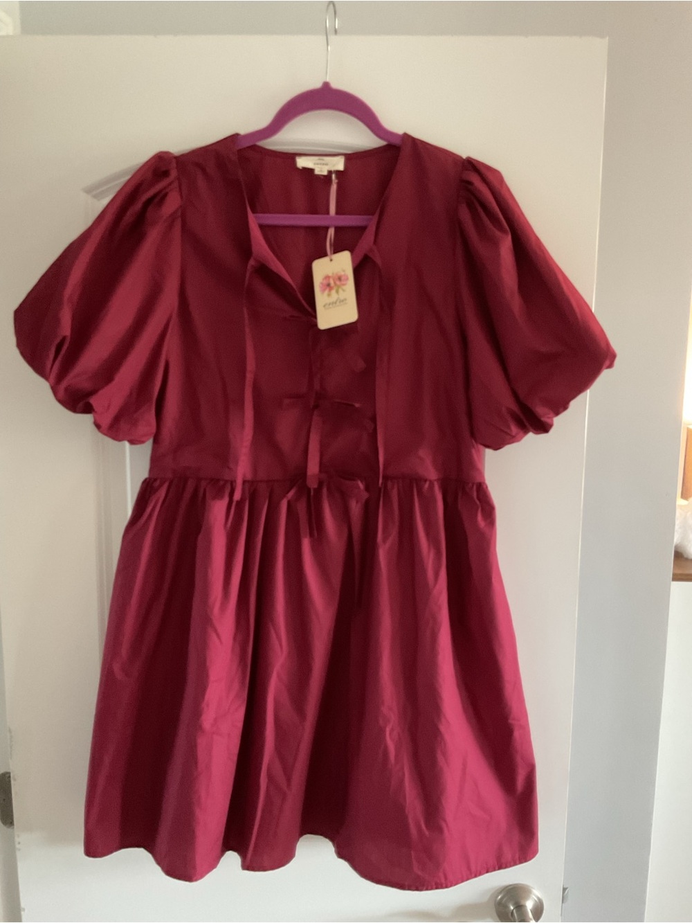 Entro burgundy lined mini dress NWT size M